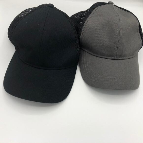 Men's Black and Grey No Brand Name Trucker Trucker Hat Bundle - Picture 1 of 12